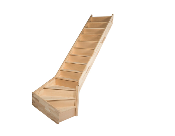 Escalier 1/4 tournant droit prémonté hêtre" - Brico Dépôt