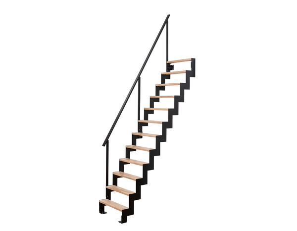 Escalier gain de place noir en hêtre massif "Loky" - Brico Dépôt