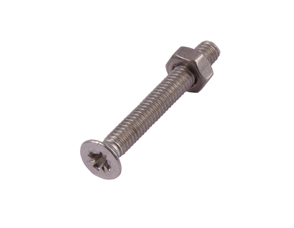 Sachet de 20 boulons tête fraisée Posidriv 4 x 20 mm acier inoydable A4 - Brenner - Brico Dépôt