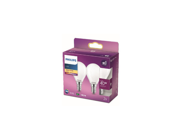 2 ampoules Led 40W E27 - Blanc chaud - Philips - Brico Dépôt