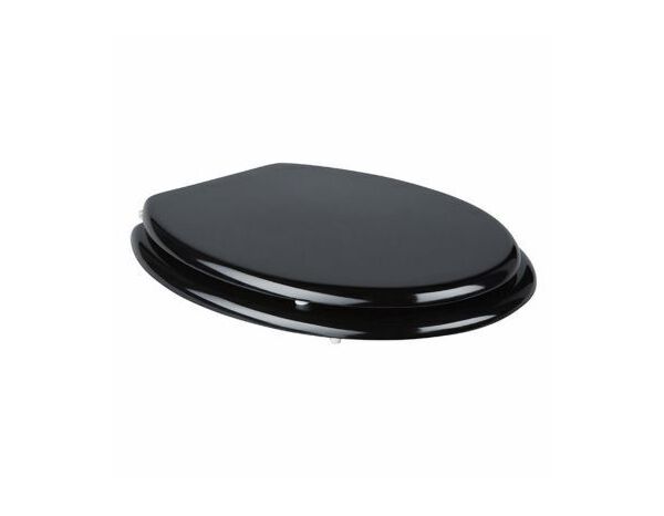 Abattant WC noir "Palmi" - L. 435 mm x l. 370 mm - GoodHome - Brico Dépôt