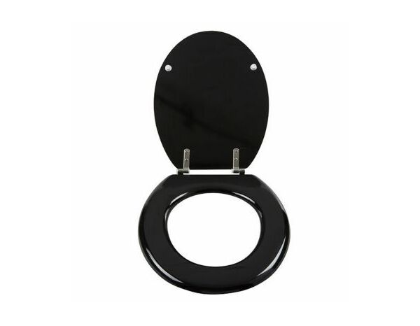 Abattant WC noir "Palmi" - L. 435 mm x l. 370 mm - GoodHome - Brico Dépôt