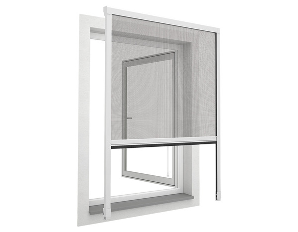 Moustiquaire aluminium blanc 140 X 140 cm enroulable - Brico Dépôt