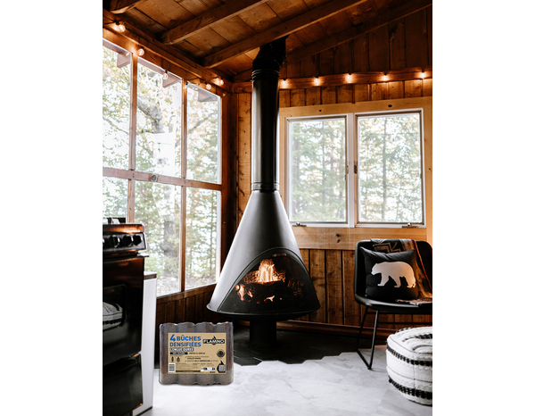 4 bûches densifiées nuit - L. 28 cm Ø 9 cm,  taux d'humidité : ≤ 12% - Brico Dépôt