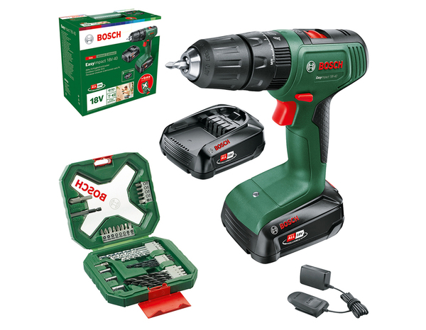 Perçeuse-visseuse Easyimpact 18 V-40 + 34 accessoires - Bosch - Brico Dépôt