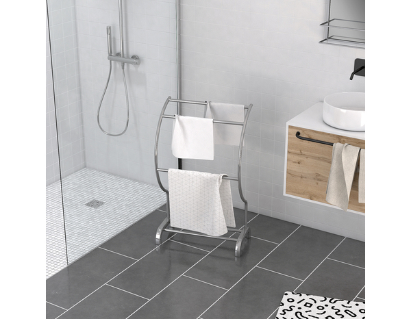 Porte serviettes "Ondule" P. 28 cm x H. 88 cm x l. 54 cm - Brico Dépôt