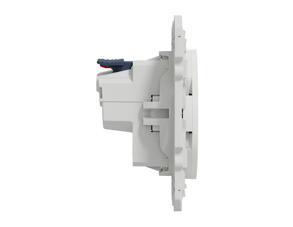 Prise avec terre affleurante "Odace" blanc - Connexion rapide - Brico Dépôt