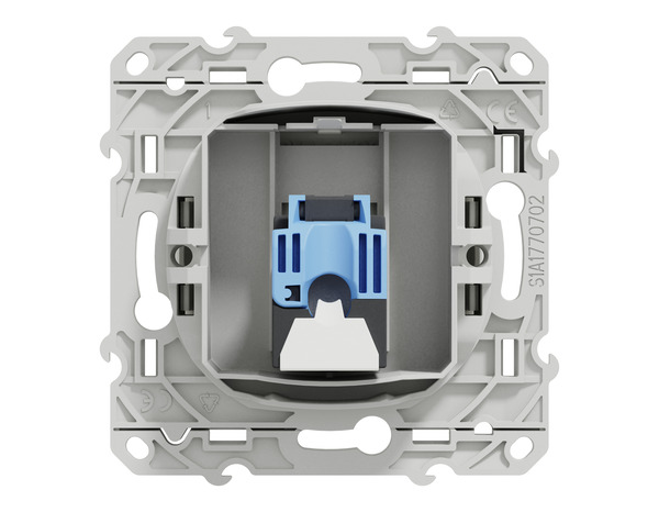 Prise Ethernet RJ45 "Odace" blanc - Compatible grade 2TV - Cat6 blindé - Brico Dépôt