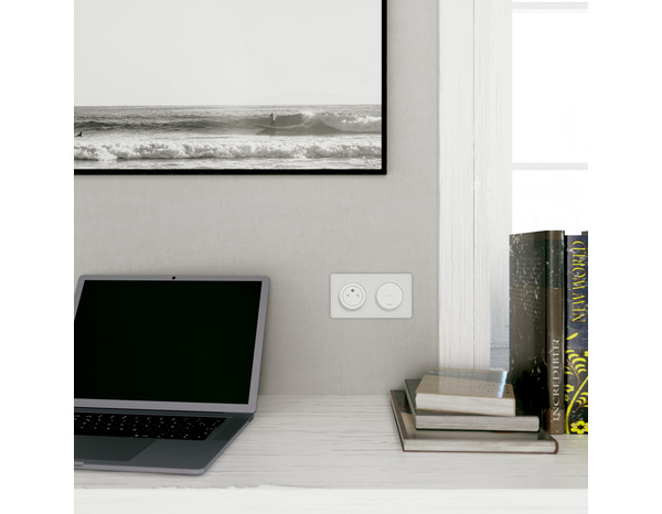 Prise Ethernet RJ45 "Odace" blanc - Compatible grade 2TV - Cat6 blindé - Brico Dépôt