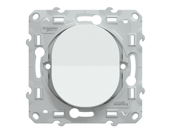 Interrupteur va et vient "Ovalis" blanc bornes automatiques - 10 A - Brico Dépôt