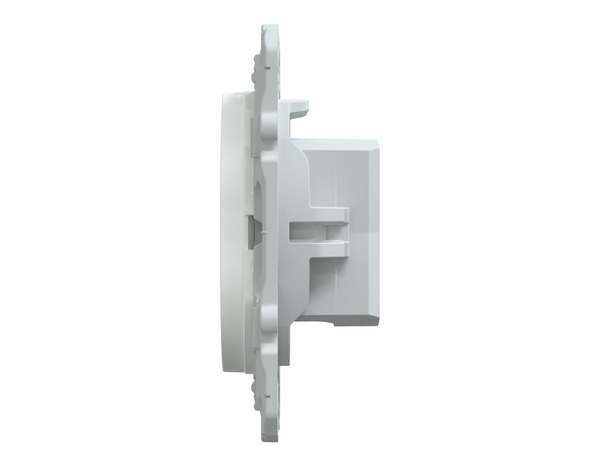 Prise TV simple "Ovalis" blanc - Connecteur TV mâle CEI 9,52 mm - Brico Dépôt