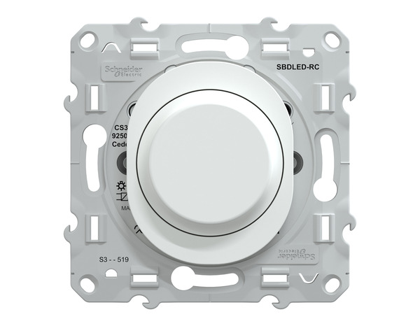 Variateur de lumière universel "Ovalis" blanc - Raccordement 2 fils - Brico Dépôt
