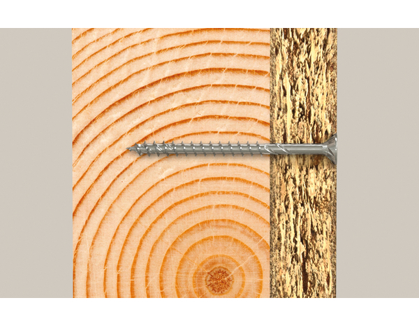 Boite 100 vis à bois PowerFast II 6 x 80 mm tête fraisée, zingué blanc, filetage partiel - Fischer - Brico Dépôt