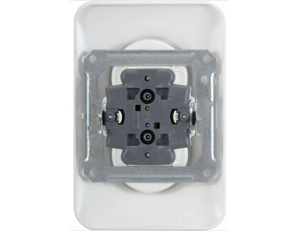 Double prise avec terre verticale "Ovalis" blanc - 16 A - Brico Dépôt