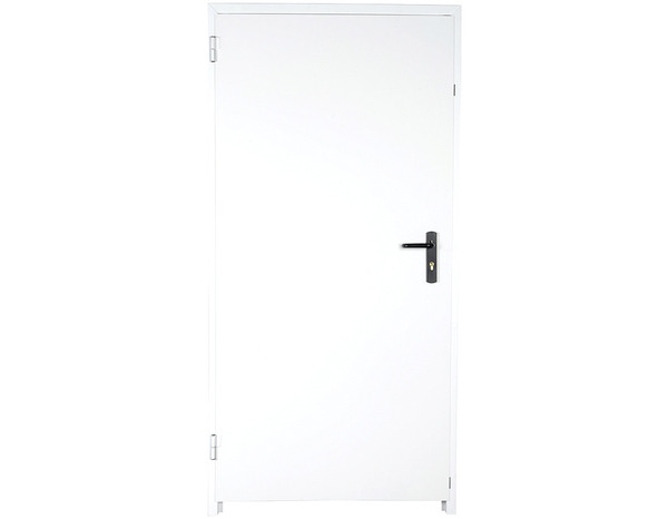 Porte de service acier laqué blanc Larg. 80 cm - Brico Dépôt