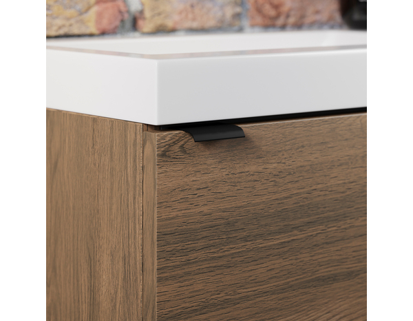 Lave main à suspendre effet noyer Idalie - L. 44 x H. 55 x P. 23 cm - Cooke and Lewis - Brico Dépôt