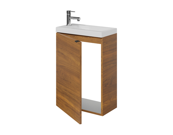 Lave main à suspendre effet noyer Idalie - L. 44 x H. 55 x P. 23 cm - Cooke and Lewis - Brico Dépôt