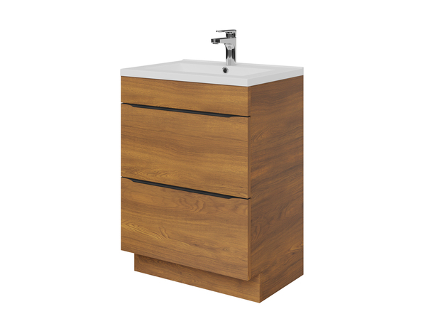 Meuble sous vasque à poser effet noyer "Idalie" L. 60 x H. 82 x P. 45 cm - Cooke and Lewis - Brico Dépôt