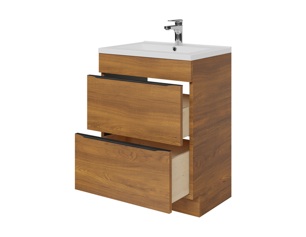 Meuble sous vasque à poser effet noyer "Idalie" L. 60 x H. 82 x P. 45 cm - Cooke and Lewis - Brico Dépôt