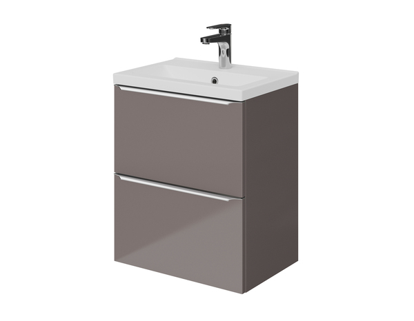 Meuble sous vasque à suspendre gris taupe "Idalie" L. 50 x H. 60 x P. 36 cm - Cooke and Lewis - Brico Dépôt