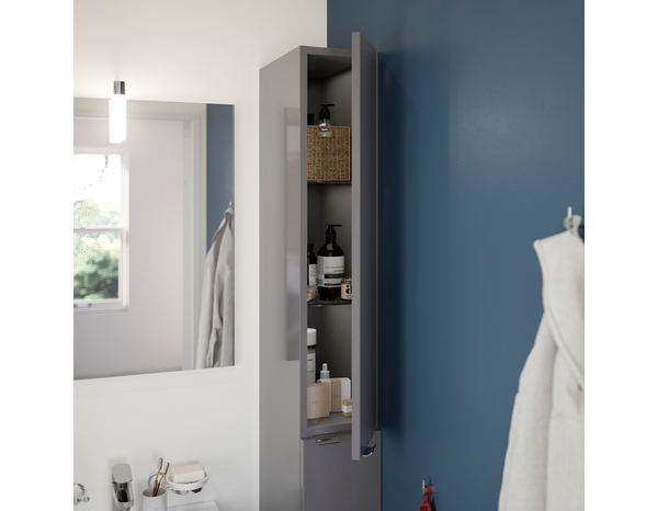 Armoire salle de bains gris "Idalie" L. 20 x H. 90 x P. 36 cm - Cooke and Lewis - Brico Dépôt