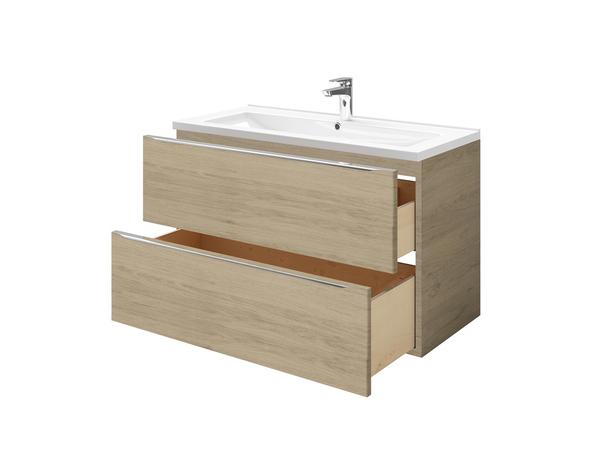 Meuble sous vasque à suspendre chêne Idalie L. 100 cm - Cooke and Lewis - Brico Dépôt