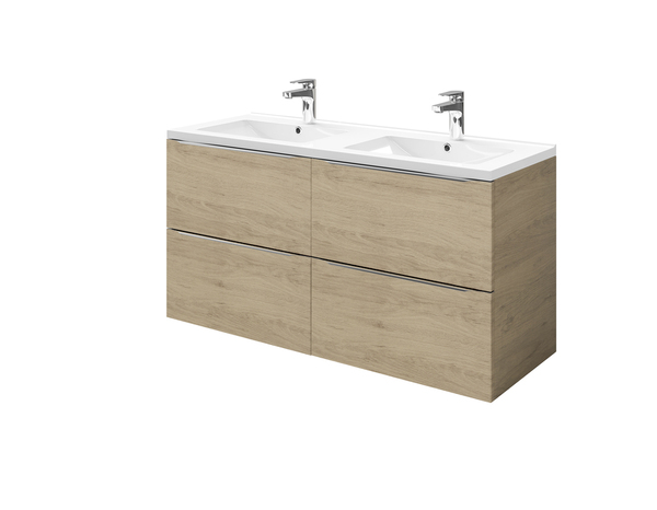 Meuble sous vasque double à suspendre chêne Idalie L. 120 x H. 60 x P. 45 cm - Cooke and Lewis - Brico Dépôt