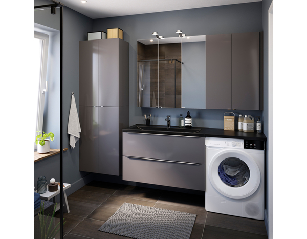 Meuble sous vasque à suspendre gris taupe Idalie L. 100 x H. 60 x P. 45 cm - Cooke and Lewis - Brico Dépôt