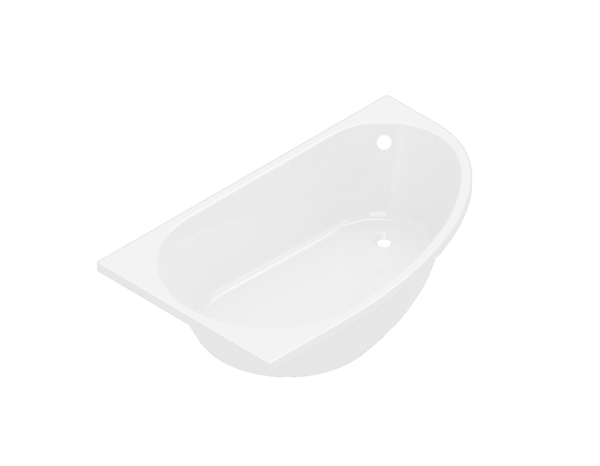 Baignoire gain de place gauche "Caspia"  L. 150 x l. 90 cm - Brico Dépôt