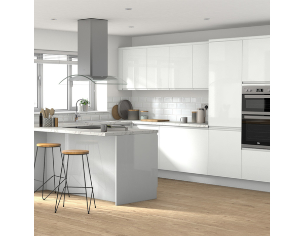 Fileur d'angle bas "Glorian" blanc brillant - H. 71.5cm - Cooke and Lewis - Brico Dépôt