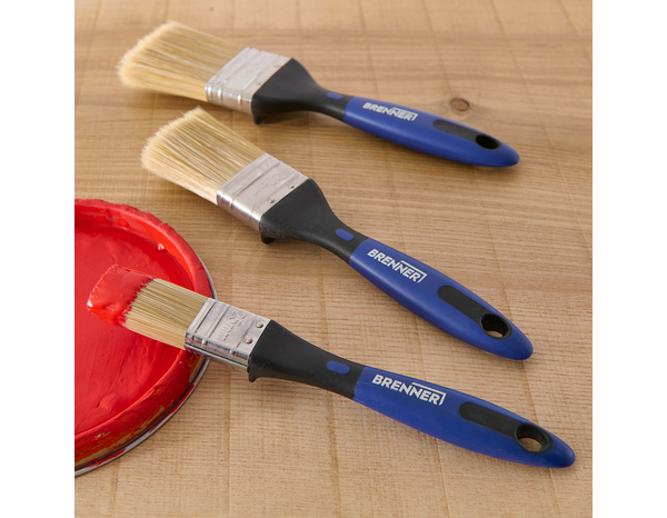 Lot de 3 pinceaux plats toutes peintures - Brenner - Brico Dépôt
