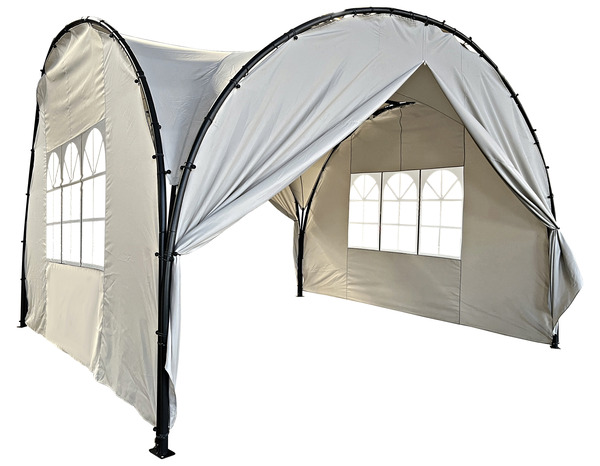 Tonnelle dôme - : L. 3,85 x l. 3,85 x H. 2,60 m - Brico Dépôt