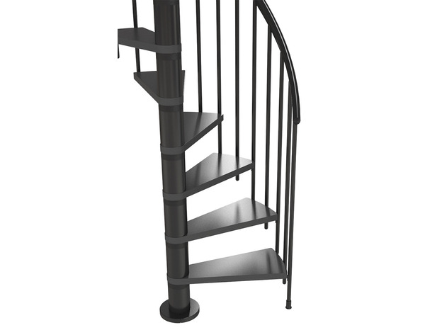 Escalier autoportant hélicoïdal gris anthracite - Brico Dépôt