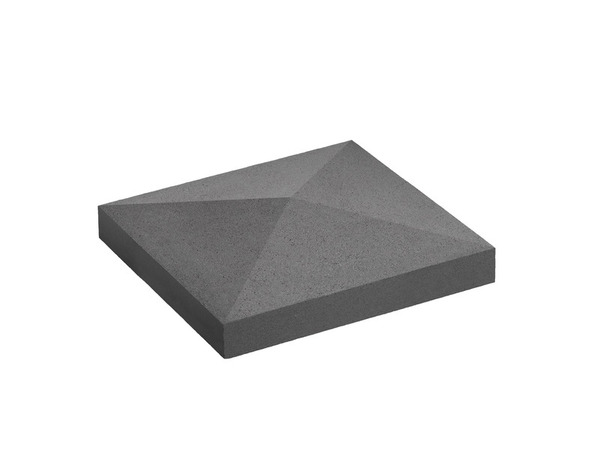 Chapeau de pilier carré en béton point diamant anthracite 40 x 40 cm - Brico Dépôt