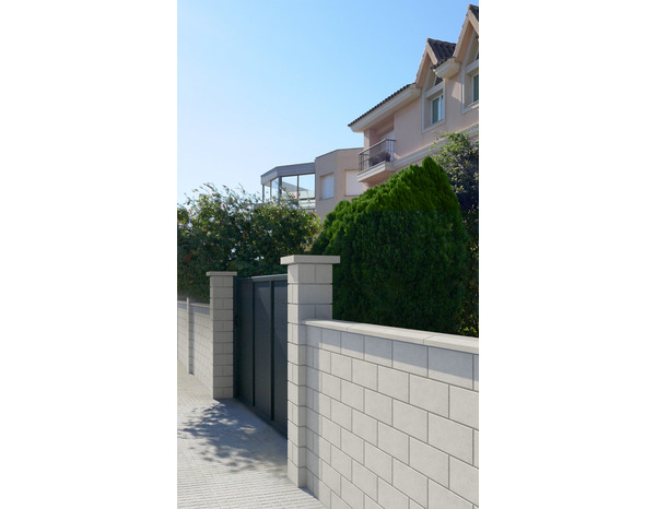 Pilier pressé blanc lisse 30 x 30 cm hauteur 17,1 cm - Brico Dépôt