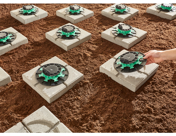 Dalle de béton pour plots L. 28 cm - Brico Dépôt