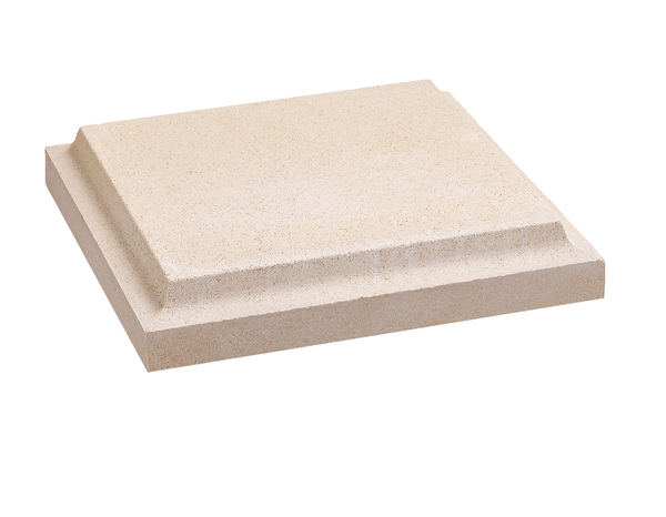 Chapeau de pilier 40x40x6 blanc béton vibré finition sablée - Brico Dépôt