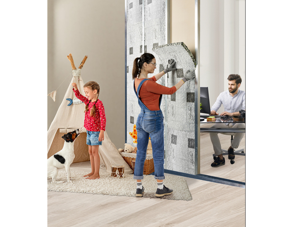 Panneau acoustique SIMFOCOR 2,5 x 0,6 mètres - Ep. 45 mm - Brico Dépôt