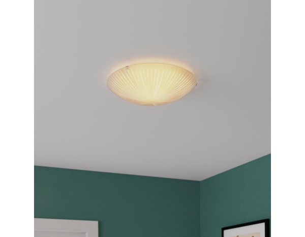 Plafonnier 1xE27 opale "Doralis" - Cooke and Lewis - Brico Dépôt