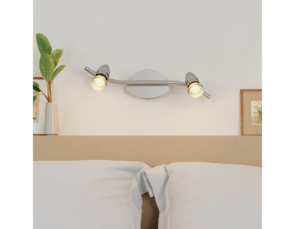 2 Spots GU10 satin chrome - "Abonias" - Cooke and Lewis - Brico Dépôt