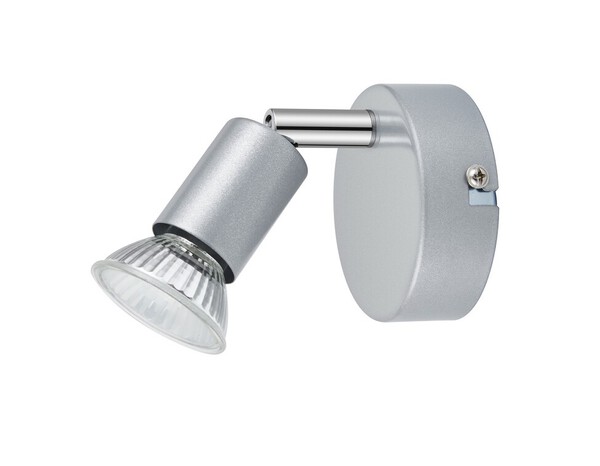 1 Spot GU10 argent à visser 7 W 220 - 240V H. 10,5 x L. 10,5 cm - Brico Dépôt