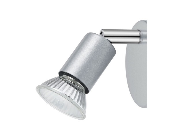 1 Spot GU10 argent à visser 7 W 220 - 240V H. 10,5 x L. 10,5 cm - Brico Dépôt