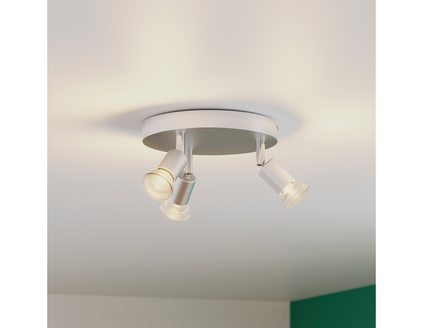 3 Spots GU10 argent - "Opp" - Brico Dépôt