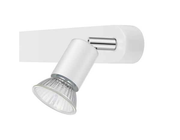 2 Spots GU10 blanc 7 W 220 - 240V H. 10,5 x L. 26 x l. 4 cm - Brico Dépôt
