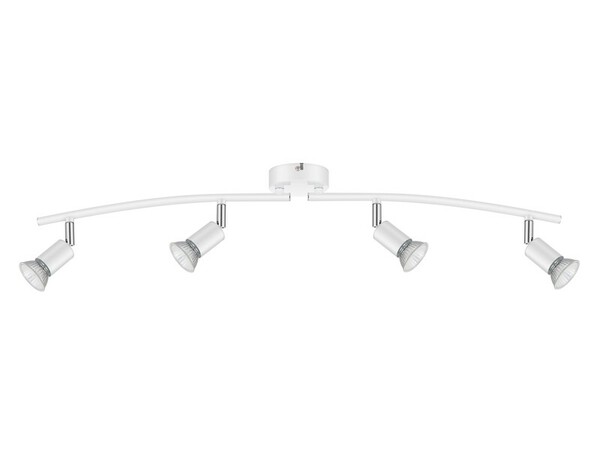 4 Spots GU10 blanc à visser 7 W 220 - 240V - Brico Dépôt