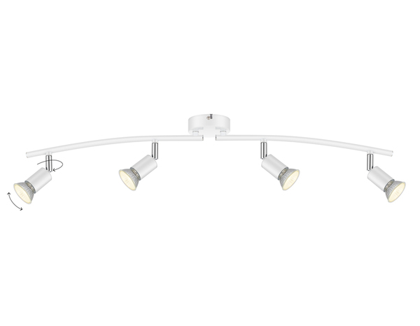 4 Spots GU10 blanc à visser 7 W 220 - 240V - Brico Dépôt