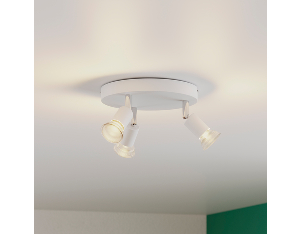 3 Spots GU10 blanc 7 W 220 - 240V Ø 20 cm - Brico Dépôt