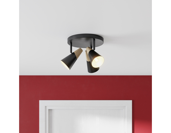 3 Spots E14 noir - "Pacome" - Cooke and Lewis - Brico Dépôt