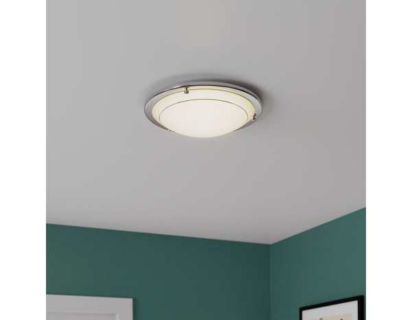 Plafonnier 1xE27 chrome "Henria" - Cooke and Lewis - Brico Dépôt