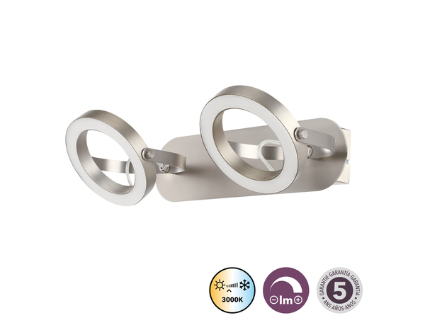 Spot LED incluse 2 tetes "Thalie" - Cooke and Lewis - Brico Dépôt